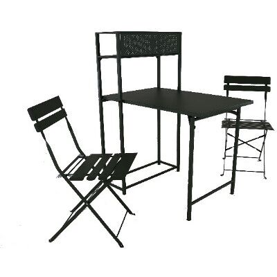PROLOISIRS Set table avec 2 chaises pliantes Balcon en acier - graphite - Publicité PROLOISIRS Set table avec 2 chaises pliantes Balcon en acier - graphite - Publicité
