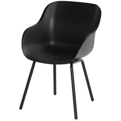 CHALET & JARDIN Lot de 2 chaises design noir en résine et aluminium - confort ergonomique - Publicité CHALET & JARDIN Lot de 2 chaises design noir en résine et aluminium - confort ergonomique - Publicité