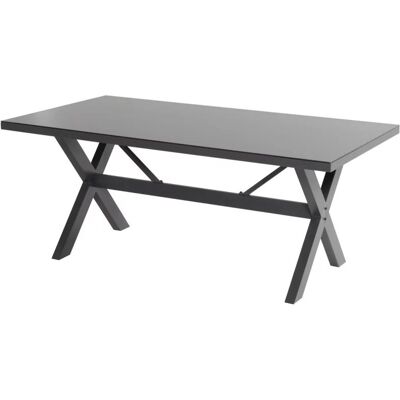 CHALET & JARDIN Table de jardin en aluminium et verre céramique 180 x 100 cm - Publicité CHALET & JARDIN Table de jardin en aluminium et verre céramique 180 x 100 cm - Publicité