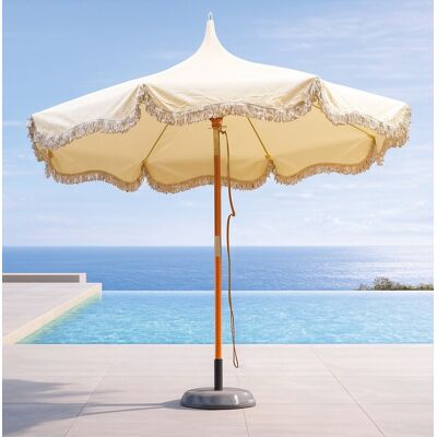 HEVEA Parasol de jardin - KAMPALA-300 - Bois de hêtre - Toile polyester 250 g/m² - Publicité HEVEA Parasol de jardin - KAMPALA-300 - Bois de hêtre - Toile polyester 250 g/m² - Publicité