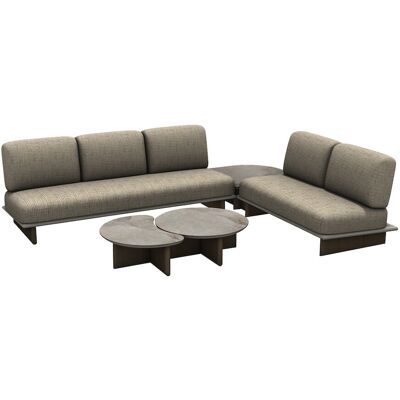 PROLOISIRS Set salon bas KETCH - Set angle 3 places + 2 places + table basse - Crème Gris Beige - Publicité PROLOISIRS Set salon bas KETCH - Set angle 3 places + 2 places + table basse - Crème Gris Beige - Publicité