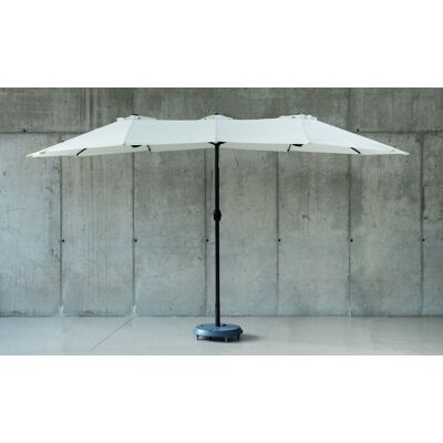 HEVEA Parasol de jardin TREBOL 460 - Ovale 270 × 460 cm - Aluminium - Toile polyester beige clair - Publicité HEVEA Parasol de jardin TREBOL 460 - Ovale 270 × 460 cm - Aluminium - Toile polyester beige clair - Publicité