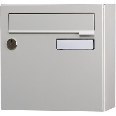 Boîte aux lettres compacte 1 porte extérieur RENZ acier gris mat - Publicité Boîte aux lettres compacte 1 porte extérieur RENZ acier gris mat - Publicité