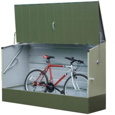 Abri à vélos en métal vert Trimetals - Capacité pour 3 vélos - Fabriqué au Royaume-Uni - Publicité Abri à vélos en métal vert Trimetals - Capacité pour 3 vélos - Fabriqué au Royaume-Uni - Publicité