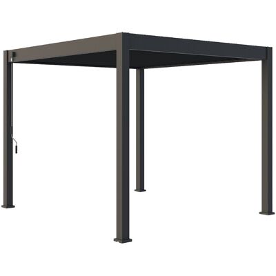 Pergola autoportante en aluminium Ombréa - 3x3m Anthracite - Publicité Pergola autoportante en aluminium Ombréa - 3x3m Anthracite - Publicité