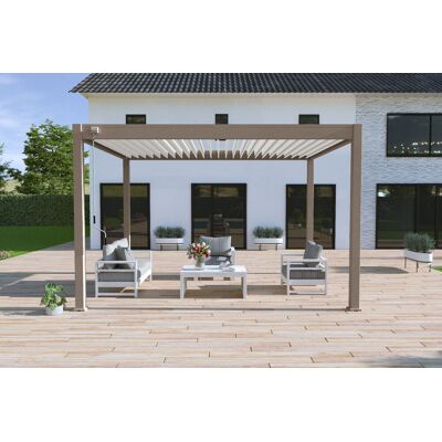 Pergola en aluminium Ombréa - 12 m² couverture extérieure - Publicité Pergola en aluminium Ombréa - 12 m² couverture extérieure - Publicité