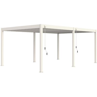 Pergola bioclimatique en aluminium Ombréa 4x6 m - Blanche - Publicité Pergola bioclimatique en aluminium Ombréa 4x6 m - Blanche - Publicité