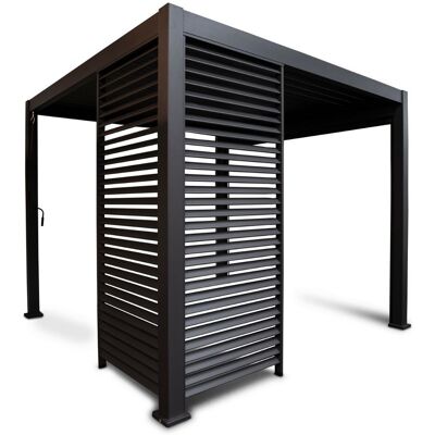Ombréa Panneau brise-vue ventelles verticales 100 cm - Anthracite - Publicité Ombréa Panneau brise-vue ventelles verticales 100 cm - Anthracite - Publicité