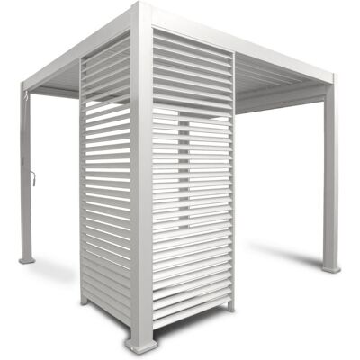 Ombréa Panneau brise-vue ventelles verticales 100 cm - Blanc - Publicité Ombréa Panneau brise-vue ventelles verticales 100 cm - Blanc - Publicité