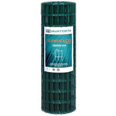 Sans marque Grillage Vert Maille 100X50 H180 L25M - Publicité Sans marque Grillage Vert Maille 100X50 H180 L25M - Publicité