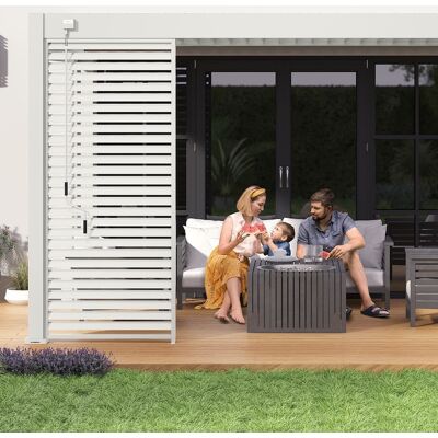 CHALET & JARDIN Pergola bioclimatique - Ombréa - adossée - 3x4M - Blanc - Version 2 - 300x400x258 cm - Publicité CHALET & JARDIN Pergola bioclimatique - Ombréa - adossée - 3x4M - Blanc - Version 2 - 300x400x258 cm - Publicité