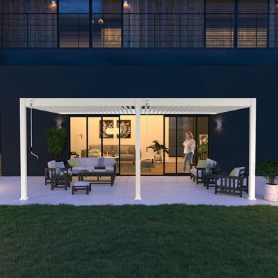Ombréa - Ombréa 4x6m - Blanc - Pergola bioclimatique - Publicité Ombréa - Ombréa 4x6m - Blanc - Pergola bioclimatique - Publicité