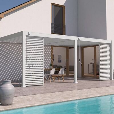 Ombréa - Ombréa Aluminium - 3x6 m - Blanche - Pergola - Publicité Ombréa - Ombréa Aluminium - 3x6 m - Blanche - Pergola - Publicité