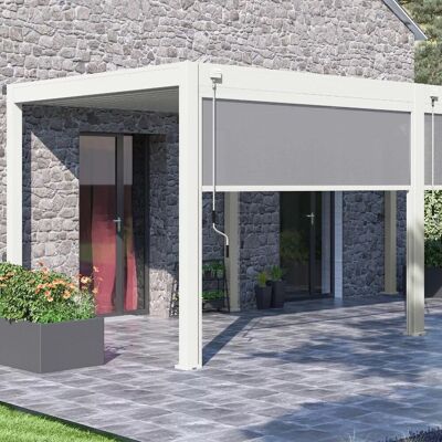 Ombréa Store vertical pergola 279 cm aluminium textilène - blanc - Publicité Ombréa Store vertical pergola 279 cm aluminium textilène - blanc - Publicité