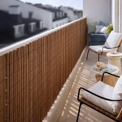 NORTENE Canisse PVC double face marron 1,5 x 3 m - 19 mm - 30 % recyclé - Publicité NORTENE Canisse PVC double face marron 1,5 x 3 m - 19 mm - 30 % recyclé - Publicité