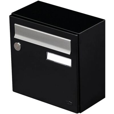 RENZ Boîte aux lettres compacte - 1 porte extérieur - Allure - acier noir mat - Publicité RENZ Boîte aux lettres compacte - 1 porte extérieur - Allure - acier noir mat - Publicité