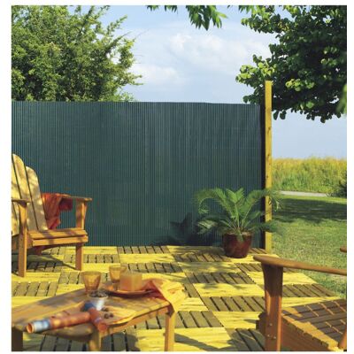 Clôture PVC Trebor 1x3m Verte - Barrière décorative résistante UV - Publicité Clôture PVC Trebor 1x3m Verte - Barrière décorative résistante UV - Publicité