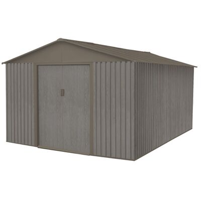 Abri de jardin en métal avec portes coulissantes - Abri de jardin - Publicité Abri de jardin en métal avec portes coulissantes - Abri de jardin - Publicité