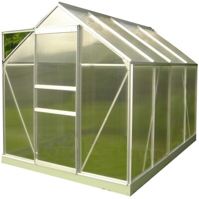 Serre de jardin en aluminium et polycarbonate Diamant 46 - Publicité Serre de jardin en aluminium et polycarbonate Diamant 46 - Publicité