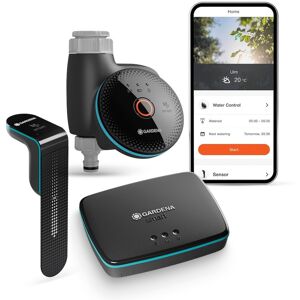 GARDENA Smart Water Control – Kit d’arrosage connecté avec sonde d’humidité et Gateway - Publicité GARDENA Smart Water Control – Kit d’arrosage connecté avec sonde d’humidité et Gateway - Publicité