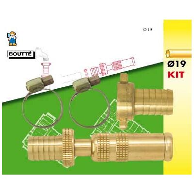 BOUTTE Kit d'arrosage 3 pièces pour tuyau Ø19 - Publicité BOUTTE Kit d'arrosage 3 pièces pour tuyau Ø19 - Publicité