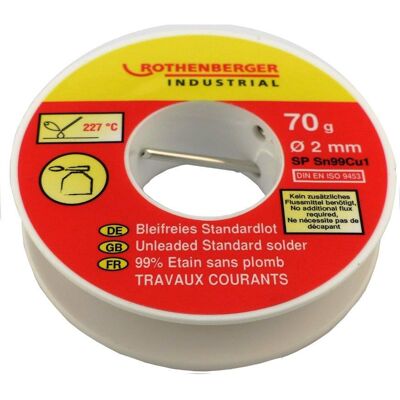 Bobine étain standard 2mm, 70 g. ROTHENBERGER - Publicité Bobine étain standard 2mm, 70 g. ROTHENBERGER - Publicité