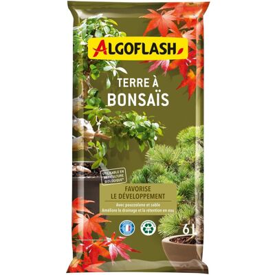 Terre à Bonzaï avec tourbe de Sphaignes, ALGOFLASH 6 litres - Publicité Terre à Bonzaï avec tourbe de Sphaignes, ALGOFLASH 6 litres - Publicité