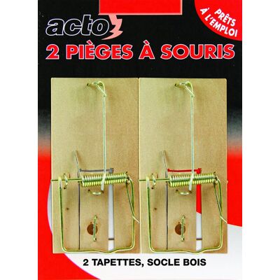 Tapettes a souris acto sous blister x2 - Publicité Tapettes a souris acto sous blister x2 - Publicité