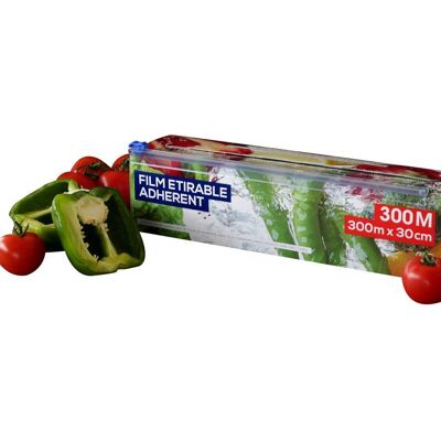 Sans marque Film fraîcheur alimentaire étirable pro en cutter box et zip 300 m x 30 cm - Publicité Sans marque Film fraîcheur alimentaire étirable pro en cutter box et zip 300 m x 30 cm - Publicité
