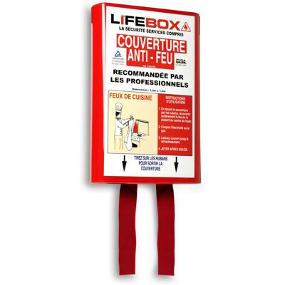 Couverture antifeu LIFEBOX - Publicité Couverture antifeu LIFEBOX - Publicité