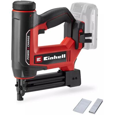 EINHELL Agrafeuse-cloueuse sans fil - TE-CN 18/32 Li-Solo - 18 V - 2-en-1 clous et agrafes - 20 coups/min - Réglage de profondeur - Char - Publicité EINHELL Agrafeuse-cloueuse sans fil - TE-CN 18/32 Li-Solo - 18 V - 2-en-1 clous et agrafes - 20 coups/min - Réglage de profondeur - Char - Publicité