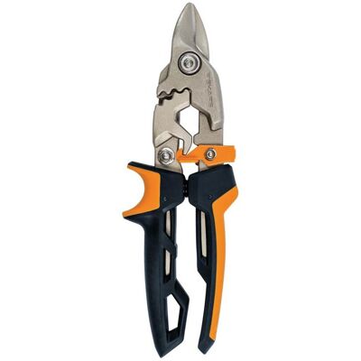 Fiskars Cisaille PowerGear type "aviation" coupe droite lame bulldog 38,1mm - Publicité Fiskars Cisaille PowerGear type "aviation" coupe droite lame bulldog 38,1mm - Publicité