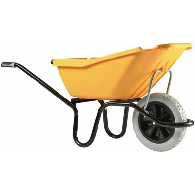 HAEMMERLIN Brouette Pick up 110L jaune roue increvable racing - Publicité HAEMMERLIN Brouette Pick up 110L jaune roue increvable racing - Publicité