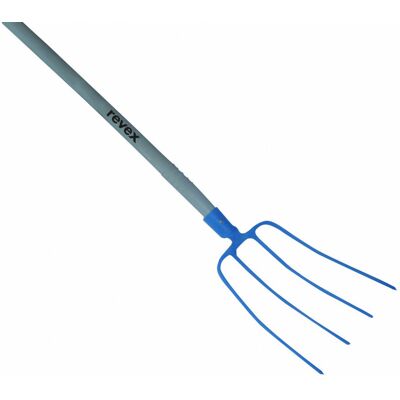 REVEX - L135 cm - tête en acier forgé - manche composite - Fourche à fumier - Publicité REVEX - L135 cm - tête en acier forgé - manche composite - Fourche à fumier - Publicité