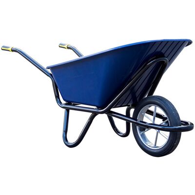 PERRIN Brouette 120 L roue pleine - charge 320 kg PEHD renforcé - Publicité PERRIN Brouette 120 L roue pleine - charge 320 kg PEHD renforcé - Publicité
