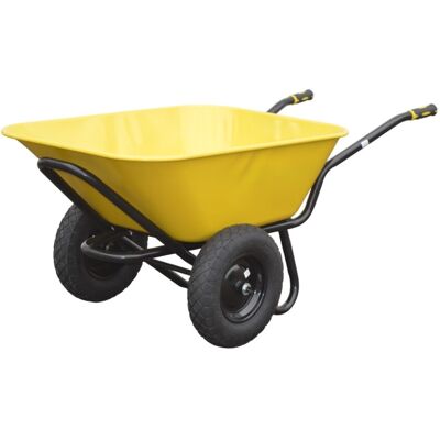 PERRIN Brouette 165 L - 2 roues gonflées - Duo Tonic - jaune - Publicité PERRIN Brouette 165 L - 2 roues gonflées - Duo Tonic - jaune - Publicité