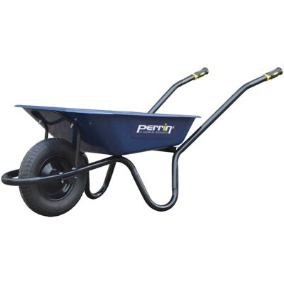 PERRIN Brouette chantier 100 L - Dynamic renforcée - roue gonflée - châssis acier Ø32 mm - 190 kg - Publicité PERRIN Brouette chantier 100 L - Dynamic renforcée - roue gonflée - châssis acier Ø32 mm - 190 kg - Publicité