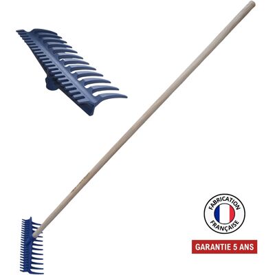 PERRIN Râteau réversible 12/22 dents nylon renforcé fibre de verre - manche 150 cm PEFC - Publicité PERRIN Râteau réversible 12/22 dents nylon renforcé fibre de verre - manche 150 cm PEFC - Publicité