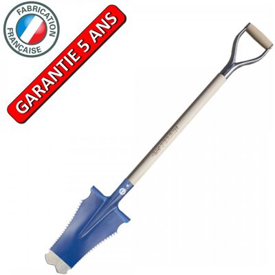 PERRIN Bêche Caïman Pro 33 cm - manche poignée YD vernie - coupe racines - Publicité PERRIN Bêche Caïman Pro 33 cm - manche poignée YD vernie - coupe racines - Publicité