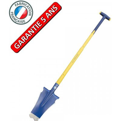 PERRIN Bêche Caïman 33 cm - manche béquille composite - coupe racines - Publicité PERRIN Bêche Caïman 33 cm - manche béquille composite - coupe racines - Publicité