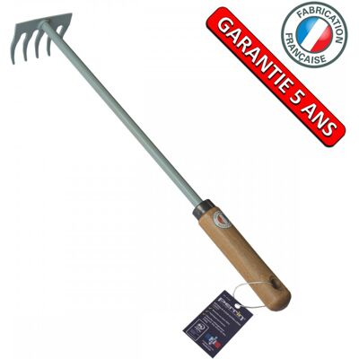 PERRIN Râteau à fleurs 5 dents - manche extra-long bois PEFC - outil de jardin - Publicité PERRIN Râteau à fleurs 5 dents - manche extra-long bois PEFC - outil de jardin - Publicité