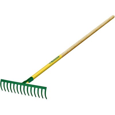 Leborgne Râteau forgé 16 dents courbes 150 cm - manche bois PEFC pour ramassage et nivelage - Publicité Leborgne Râteau forgé 16 dents courbes 150 cm - manche bois PEFC pour ramassage et nivelage - Publicité
