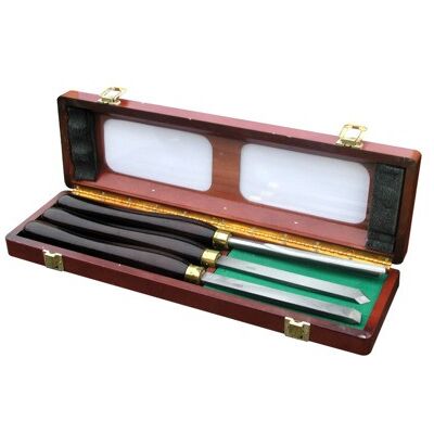 Faithfull - 3 outils professionnels pour tourner avec manche en bois - Publicité Faithfull - 3 outils professionnels pour tourner avec manche en bois - Publicité