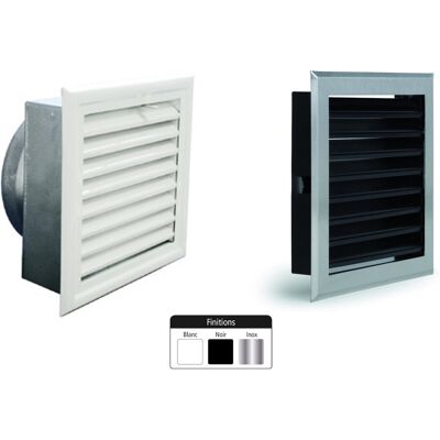 Joncoux Grille de hotte à lamelles blanche avec boîtier obturateur Ø150 mm - 200 x 200 mm - Publicité Joncoux Grille de hotte à lamelles blanche avec boîtier obturateur Ø150 mm - 200 x 200 mm - Publicité
