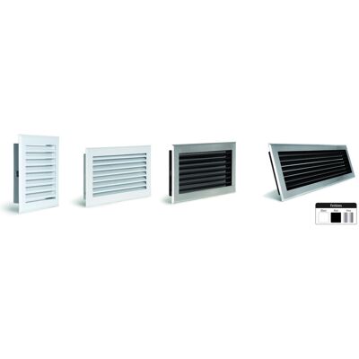 Joncoux Grille de hotte à lamelles noire avec boîtier double Ø150 mm - 345 x 195 mm - Publicité Joncoux Grille de hotte à lamelles noire avec boîtier double Ø150 mm - 345 x 195 mm - Publicité