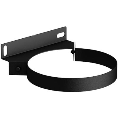 Joncoux Bride murale réglable - APC BMRV2 - noir mat Ø80 mm - maintien de conduit pour poêle à granulés - Publicité Joncoux Bride murale réglable - APC BMRV2 - noir mat Ø80 mm - maintien de conduit pour poêle à granulés - Publicité