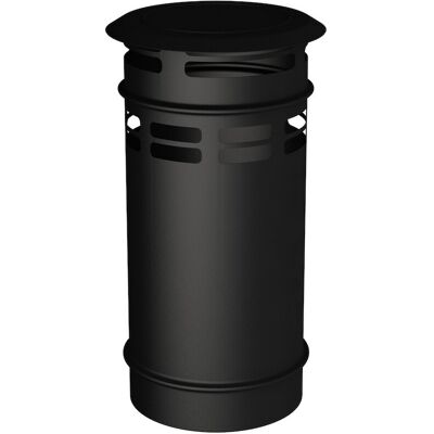 Joncoux Chapeau terminal vertical - Apollo Pellets 2.0 - noir Ø80/130 mm - pour poêle à granulés - Publicité Joncoux Chapeau terminal vertical - Apollo Pellets 2.0 - noir Ø80/130 mm - pour poêle à granulés - Publicité