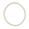 France Minéraux Collier Perles de Majorque blanches - Pierres boules 8mm
