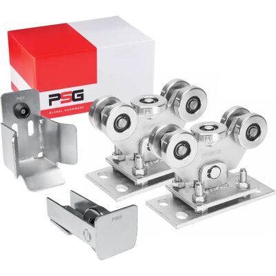 PSG Kit de chariots roulants KIT pour portails coulissants autoportants 60 + accessoires - Publicité PSG Kit de chariots roulants KIT pour portails coulissants autoportants 60 + accessoires - Publicité