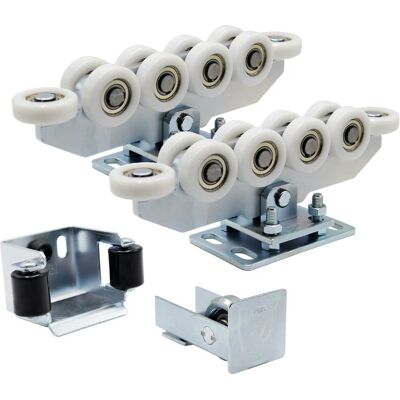 PSG Kit de chariots 80 (10 galets, galets nylon) KIT pour portail coulissant avec accessoires - Publicité PSG Kit de chariots 80 (10 galets, galets nylon) KIT pour portail coulissant avec accessoires - Publicité